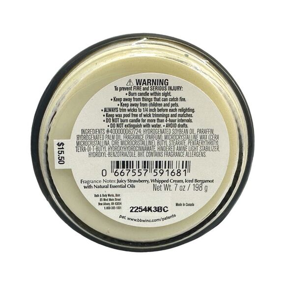 Bath & Body Works Strawberry Snowflakes Foaming Hand Soap & Candle Set - Picture 5 of 6